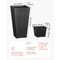 Set of 2 Modern Black Square Tapered Planters with Efficient Drainage for Healthy Plant Growth